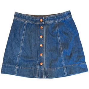 Madewell Denim Button Down Skirt Size 6